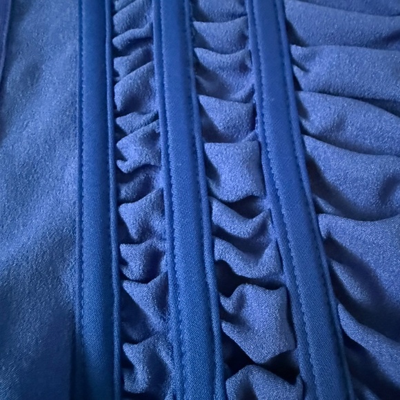 Fredrick's Of Hollywood Blue Ruched Sweetheart Strapless Corset Size 32 Coquette - Picture 11 of 13